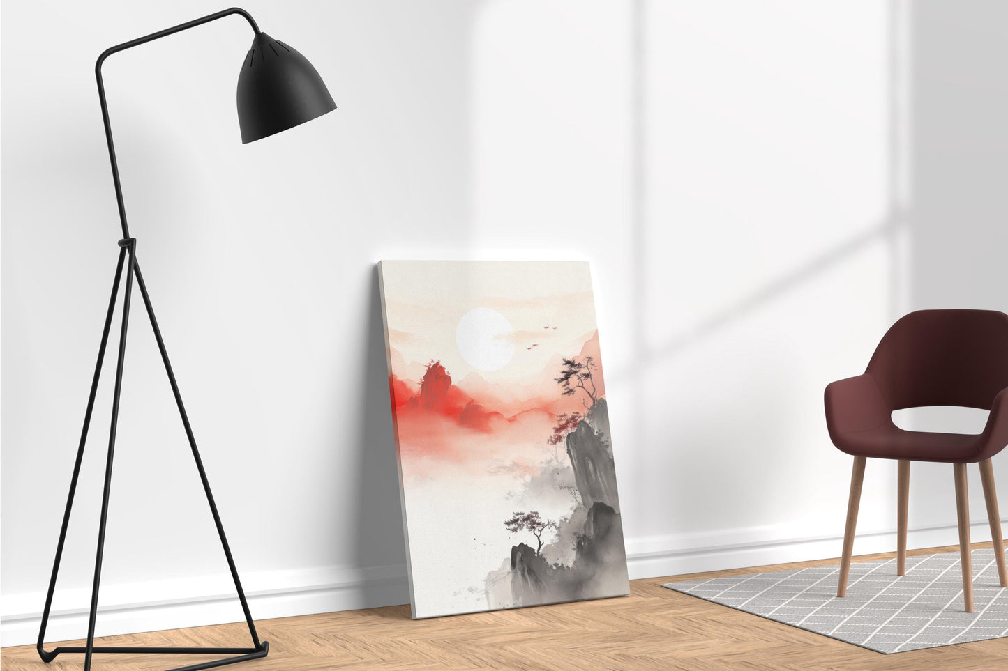 The Rising Sun of Wuxia Wall Art Eco Leather Canvas Wall Decor Print Ambient