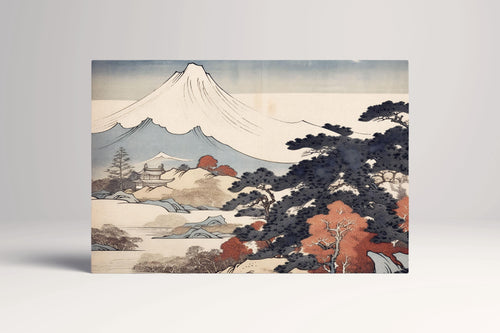 Mount Fuji Ukiyo-e Artwork Eco Leather Home Decor Canvas Print