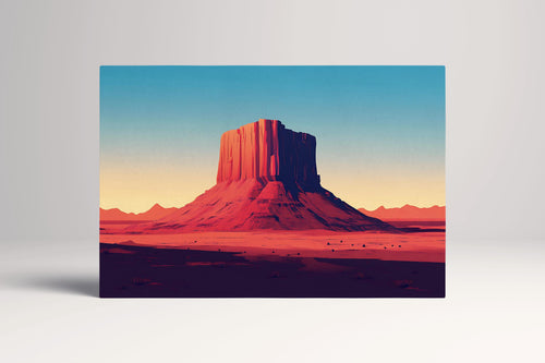 Echoes of the Desert Bold Southwestern Landscape Wall Art Eco Leather Home Decor Canvas Print