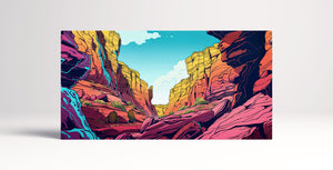 Colorful Canyon Escape Wall Art Home Decor Framed Canvas Print