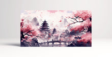 Charger l&#39;image dans la galerie, Pink Cherry Blossom Dreamscape Japanese Landscape Wall Art Home Decor Framed Canvas Print