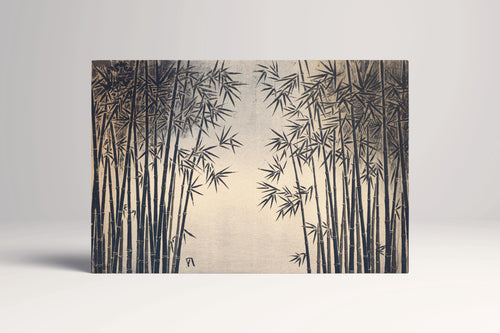 Japanese Bamboo Grove Canvas Wall Art Eco Leather Print