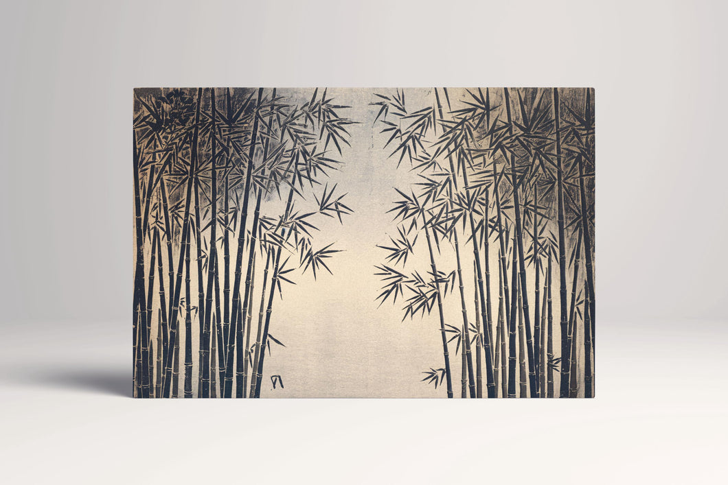 Japanese Bamboo Grove Canvas Wall Art Eco Leather Print