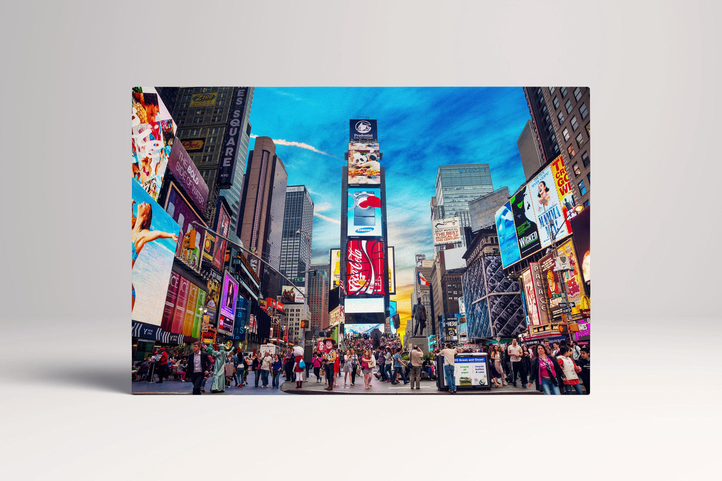 Times Square New York Canvas Eco Leather Print