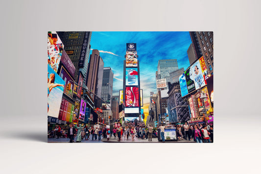 Times Square New York Canvas Eco Leather Print
