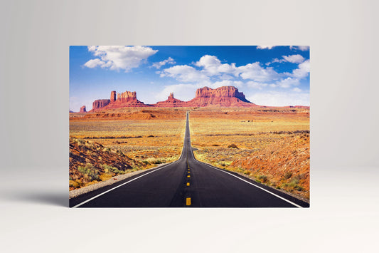 Monument Valley Road, Arizona, USA Canvas Eco Leather Print Single Panel