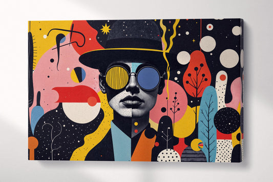 Surreal Fusion: A Dadaist Vision in Vibrant Layers Wall Art Home Decor Eco Leather Print Wall 3D