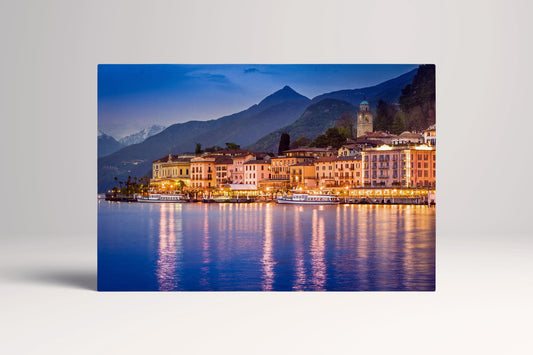 Bellagio Lake Como Wall Art Home Decor Canvas Eco Leather Print Levitate