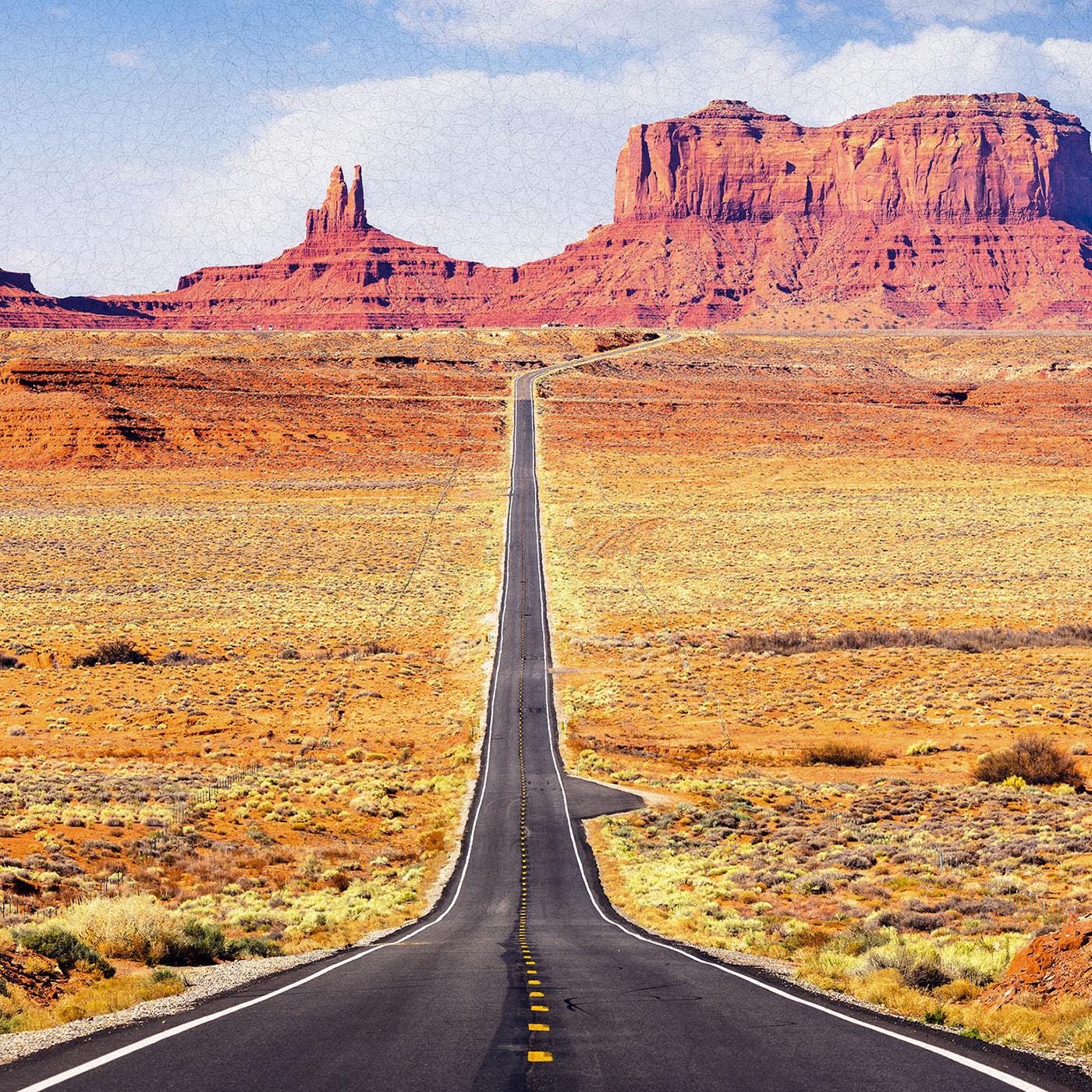 Monument Valley Road, Arizona, USA Canvas Eco Leather Print Detail