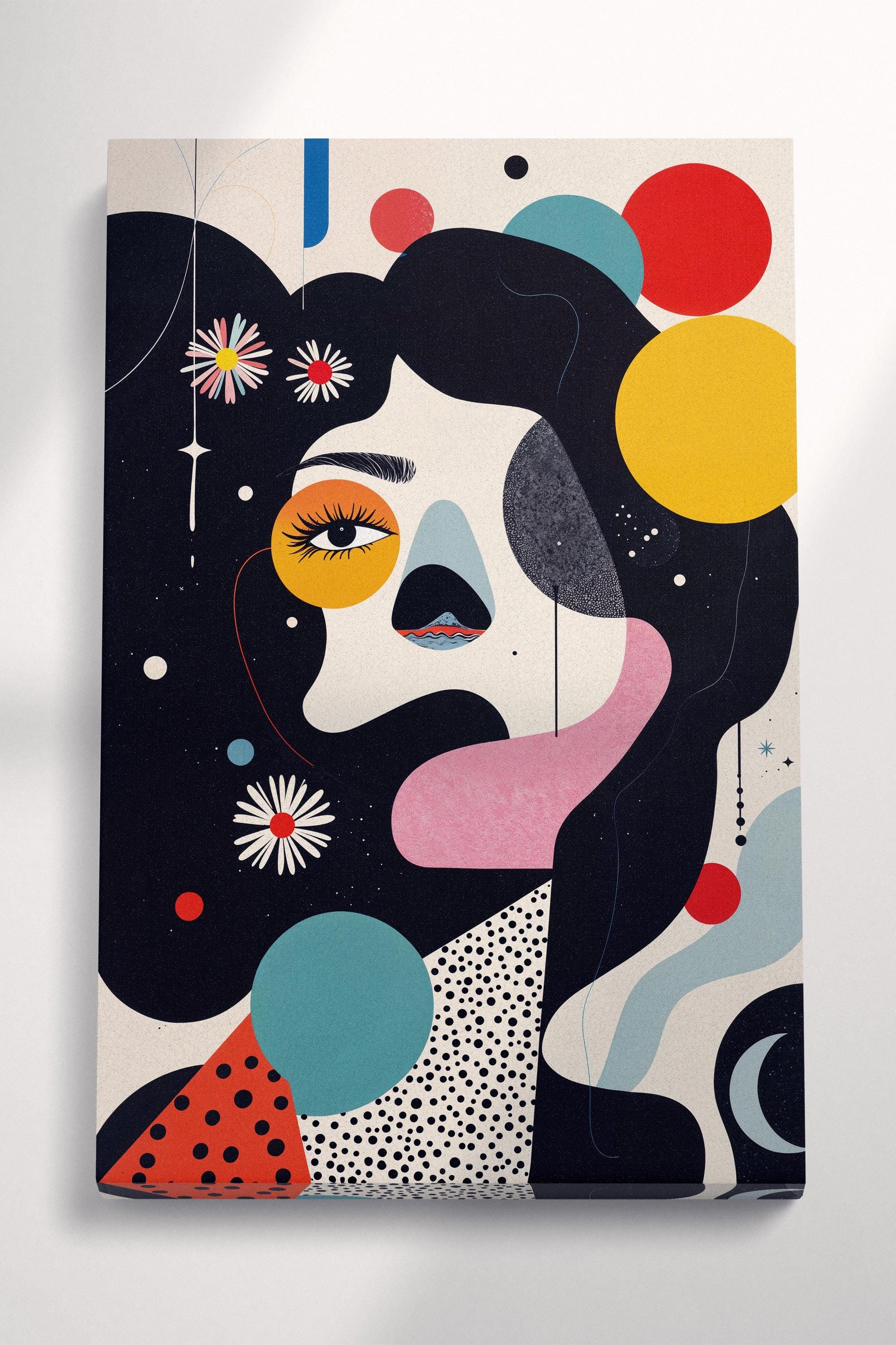 Dada Reverie Abstract Surrealist Expression Wall Art Eco Leather Canvas Print
