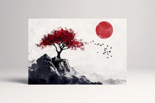 Load image into Gallery viewer, Solitude Under the Rising Sun Canvas Wall Decor Eco Leather Print