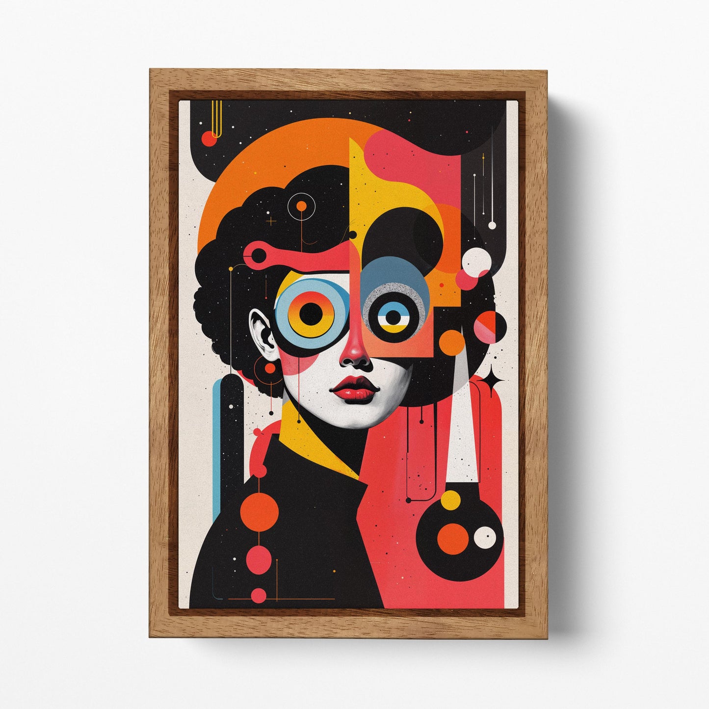 Dada Mechanica: Surreal Echoes Wall Art Eco Leather Canvas Print Wood Frame