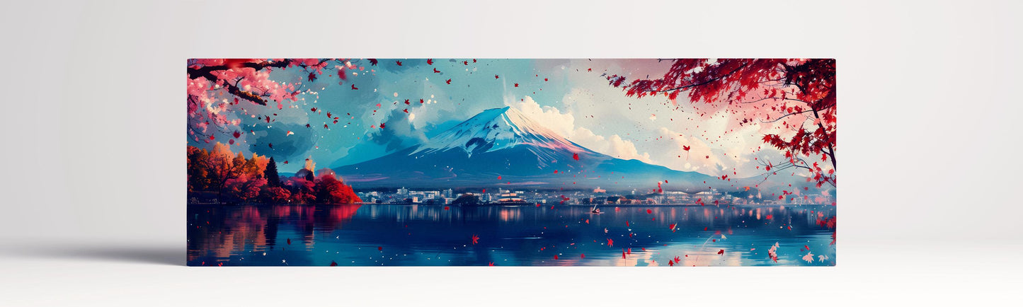 Mountain Fuji Fall Anime Artwork 100x30 cm