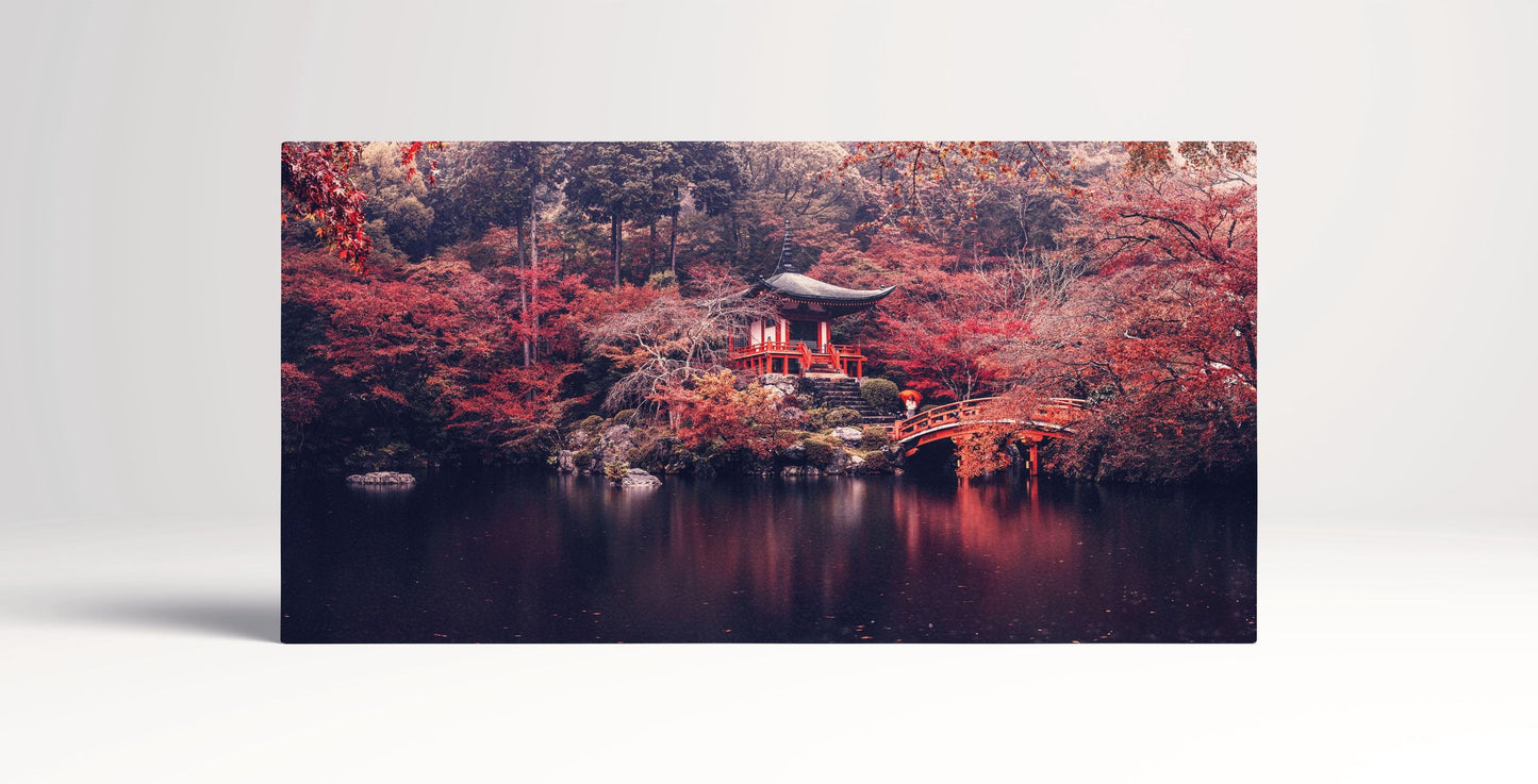 Daigoji Temple Japan in autumn canvas wall art eco leather print