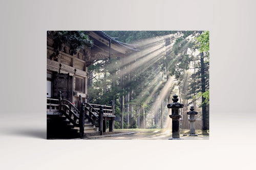 Koyasan Temple sunrays canvas eco leather print