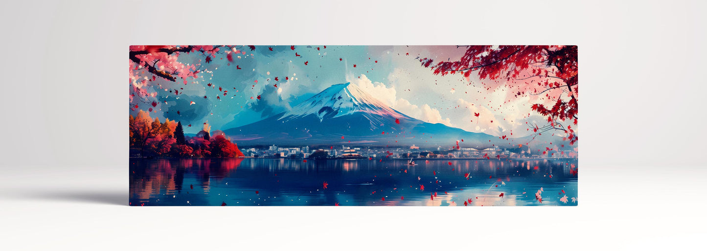 Mountain Fuji Fall Anime Artwork 105x36 cm