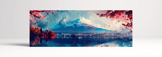 Mountain Fuji Fall Anime Artwork 105x36 cm