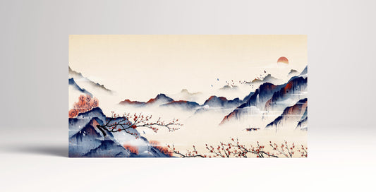 Japan Mountain Landscape canvas wall ar