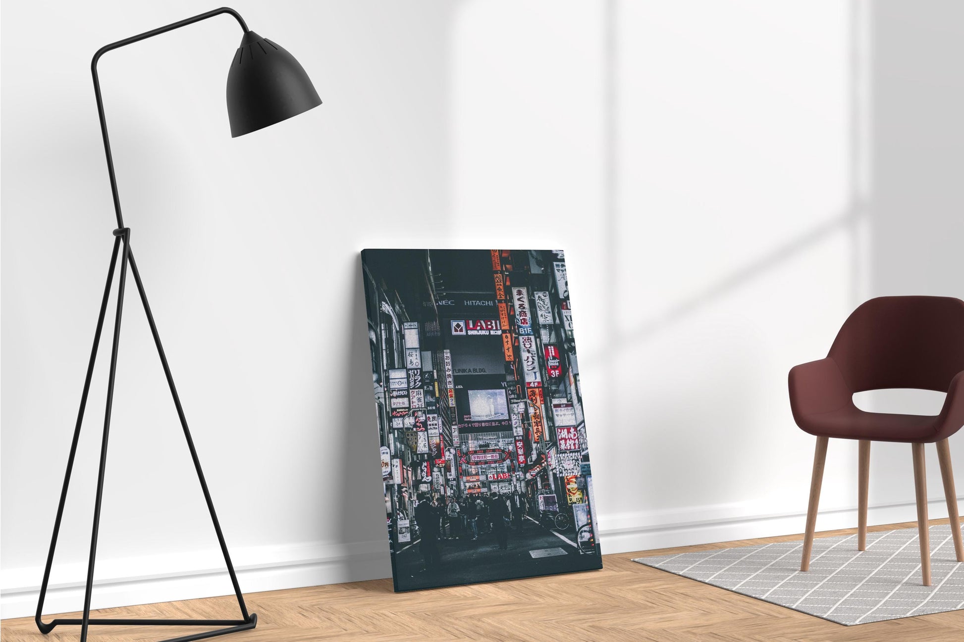 Tokyo Neon Street Japan Wall Art Framed Canvas Ambient