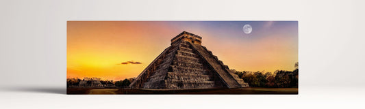 Chichen Itza, Yucatan, Mexico Wall Art Canvas Eco Leather Print 100x30 cm