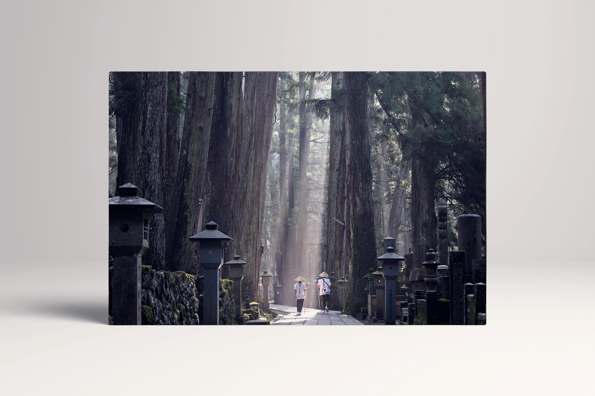 Koyasan Temple pathway canvas eco leather print