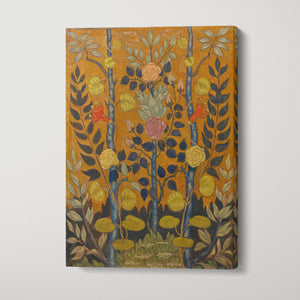 Émile Bernard “Les Roses” Art Nouveau Floral Print on Vegan Leather Canvas Gallery Wrap