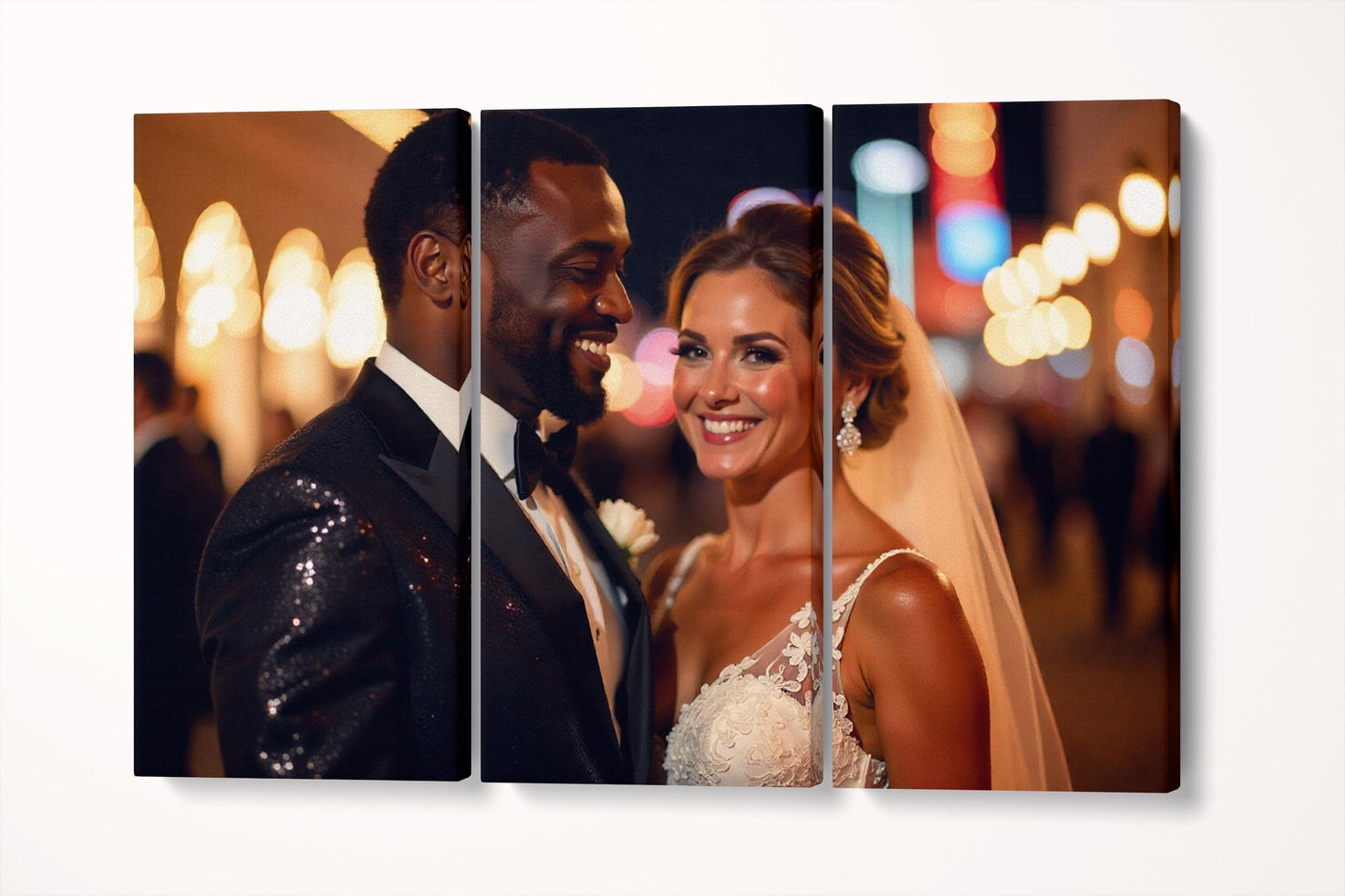 Custom Eco Leather Canvas Print: Personalized Wall Art, Handmade in Italy