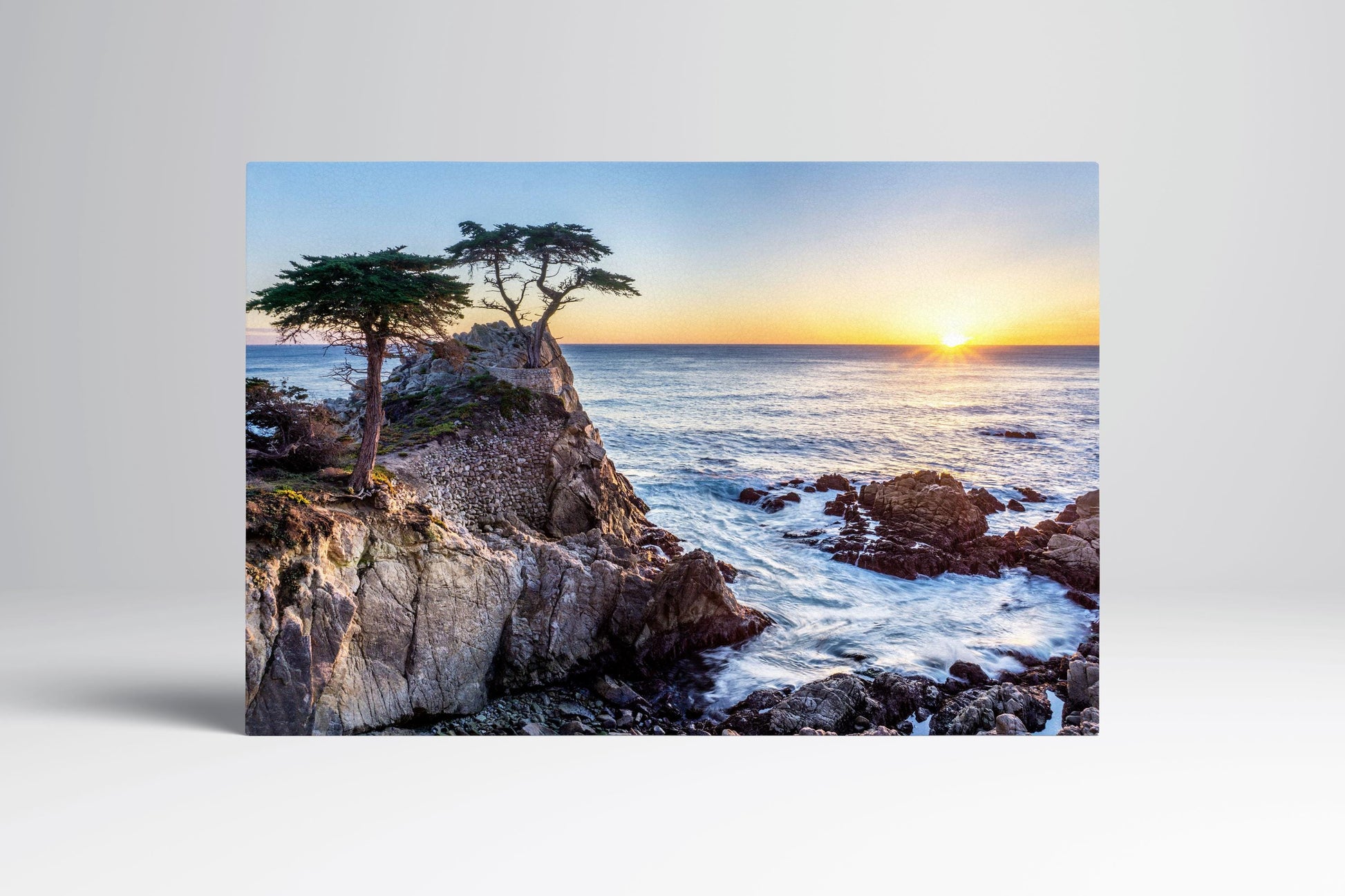 Lone Cypress Pebble Beach Eco Leather Wall Art Frame