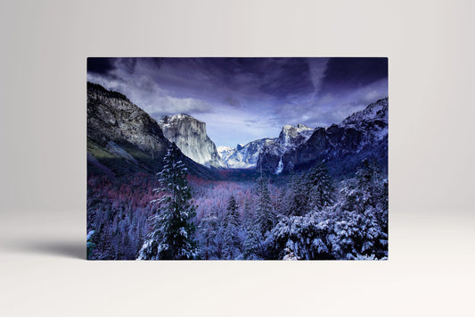 Sunlit Valley Yosemite PETA Approved Faux Leather Canvas Wall Art