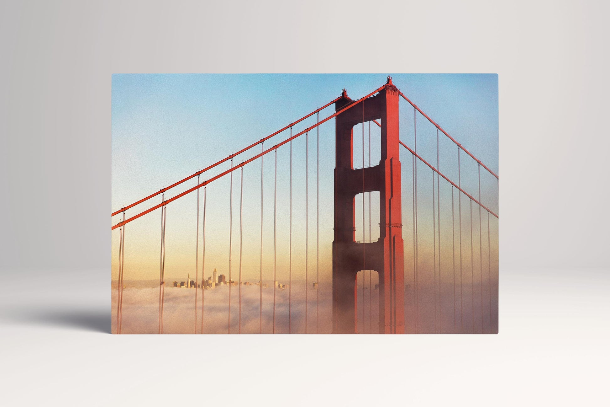 Golden Gate Bridge San Francisco Eco Leather Wall Art Print Canvas