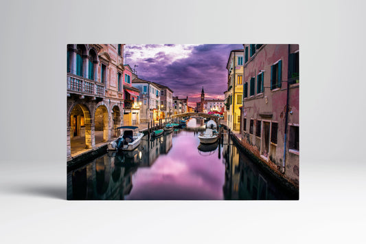 Venice Grand Canal at Dawn Eco Leather Wall Art Frame