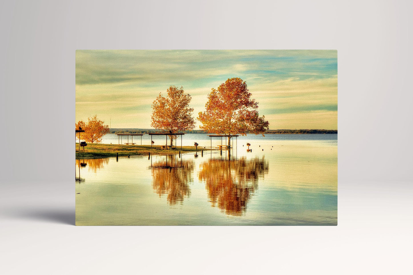 Lake Waco Texas PETA Approved Eco Leather Canvas Single Art