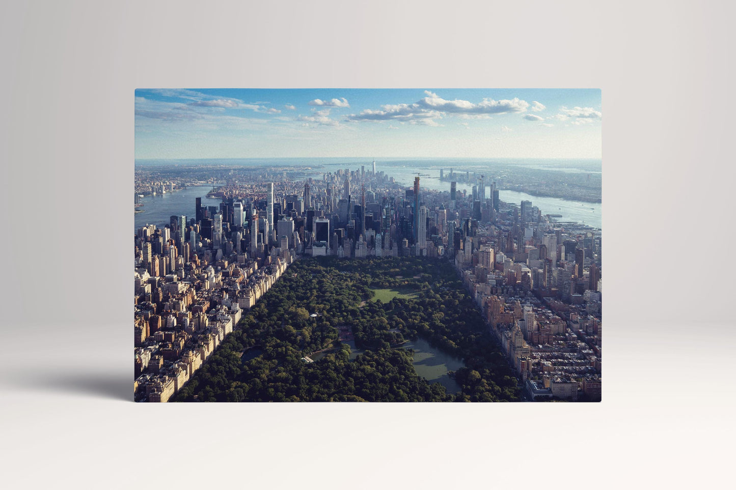 Central Park New York City Aerial View Canvas Eco Leather Print, Made in Italy!