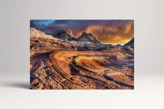 White Pocket Vermilion Cliffs Arizona Desert Eco Leather Canvas Single Panel Wall Art