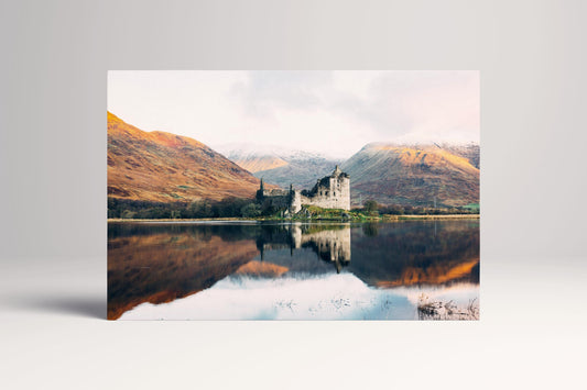 Kilchurn Castle Scotland Loch Awe PETA Approved Eco Leather Canvas Art