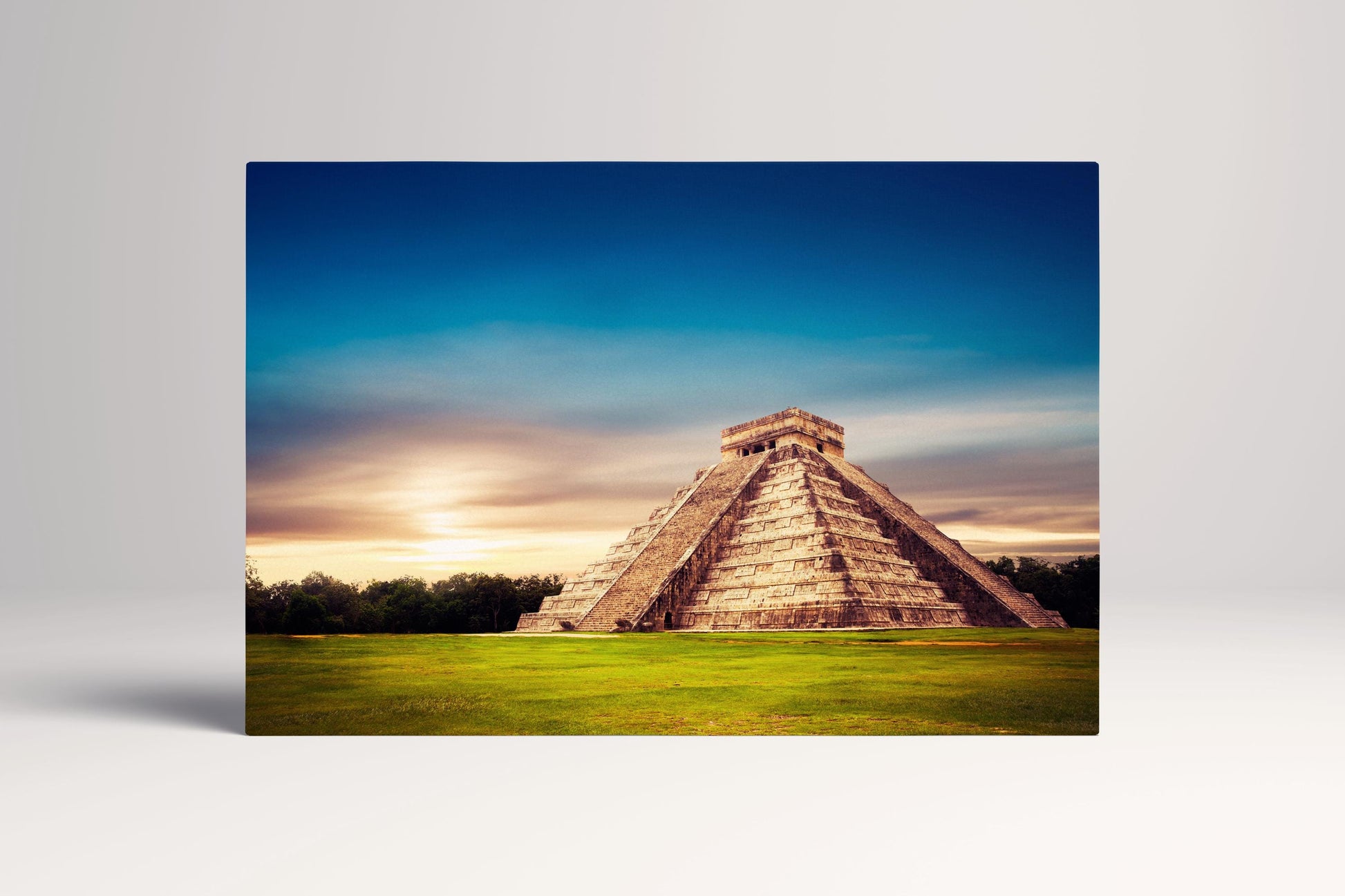 Chichen Itza Mayan Pyramid Mexico PETA Approved Eco Leather Single Wall Art