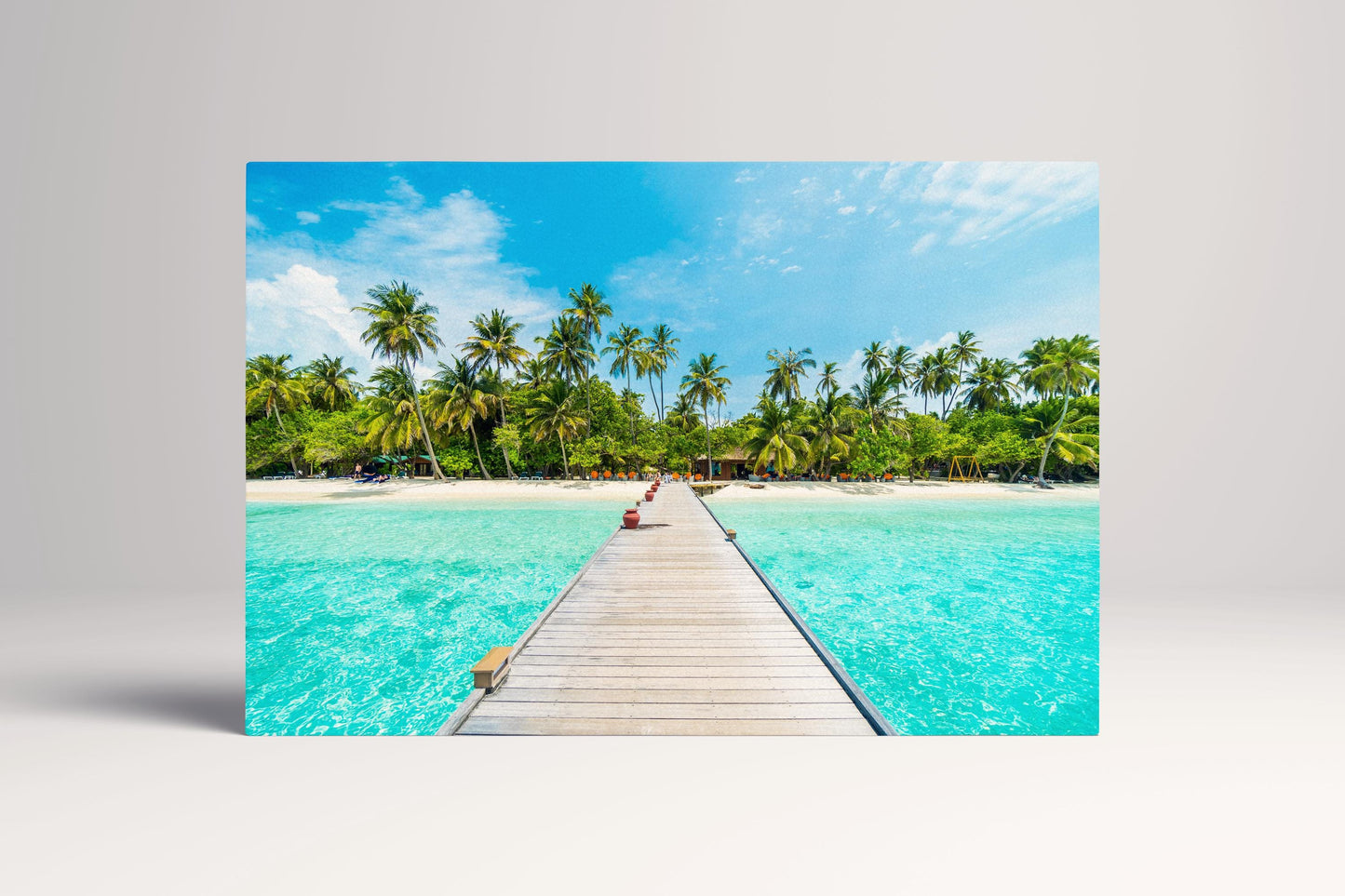 Maldives Island Tropical PETA Approved Eco Leather Canvas Wall Art