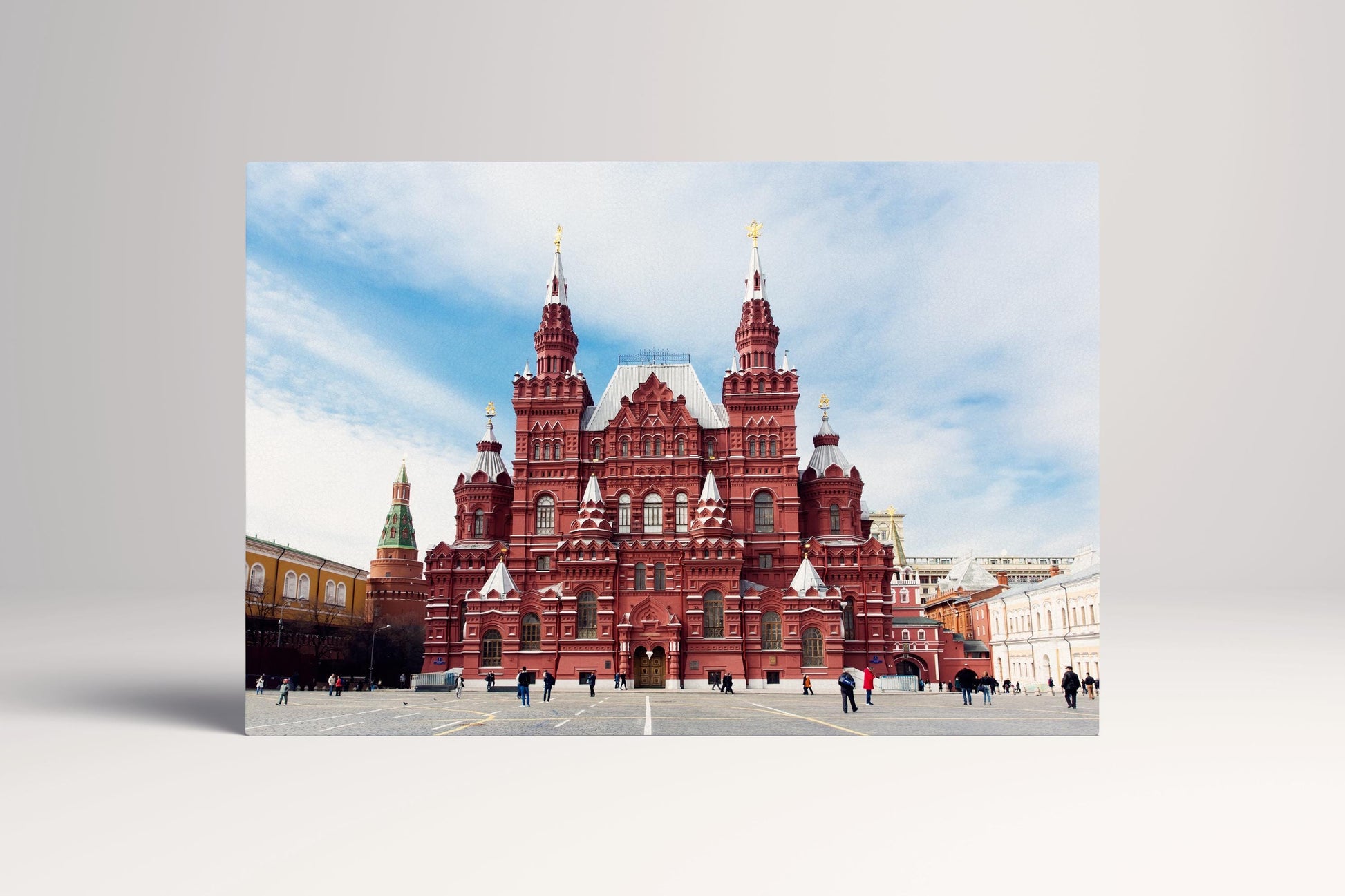 Red Square Moscow Russia PETA Approved Eco Leather Canvas Art Frame