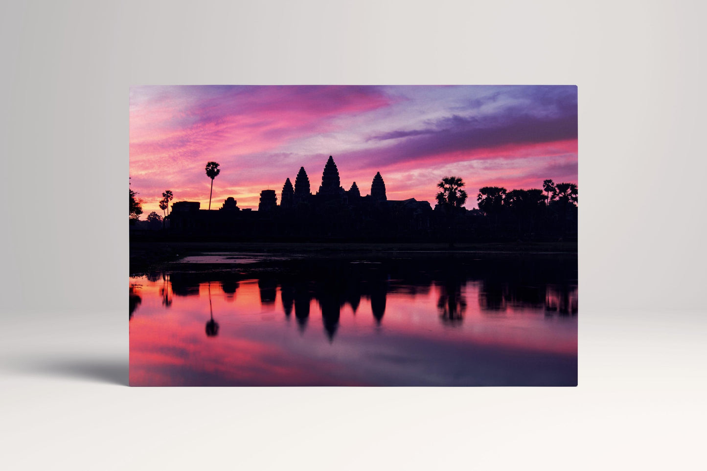 Angkor Wat Sunrise Cambodia PETA Approved Eco Leather Single Wall Art