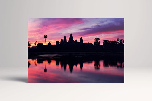 Angkor Wat Sunrise Cambodia PETA Approved Eco Leather Single Wall Art