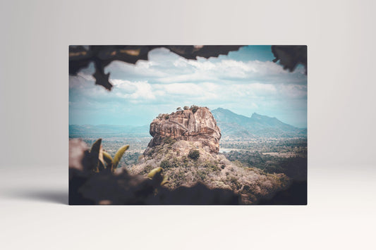 Sigiriya Lion Rock Sri Lanka PETA Approved Eco Leather Single Panel Wall Art