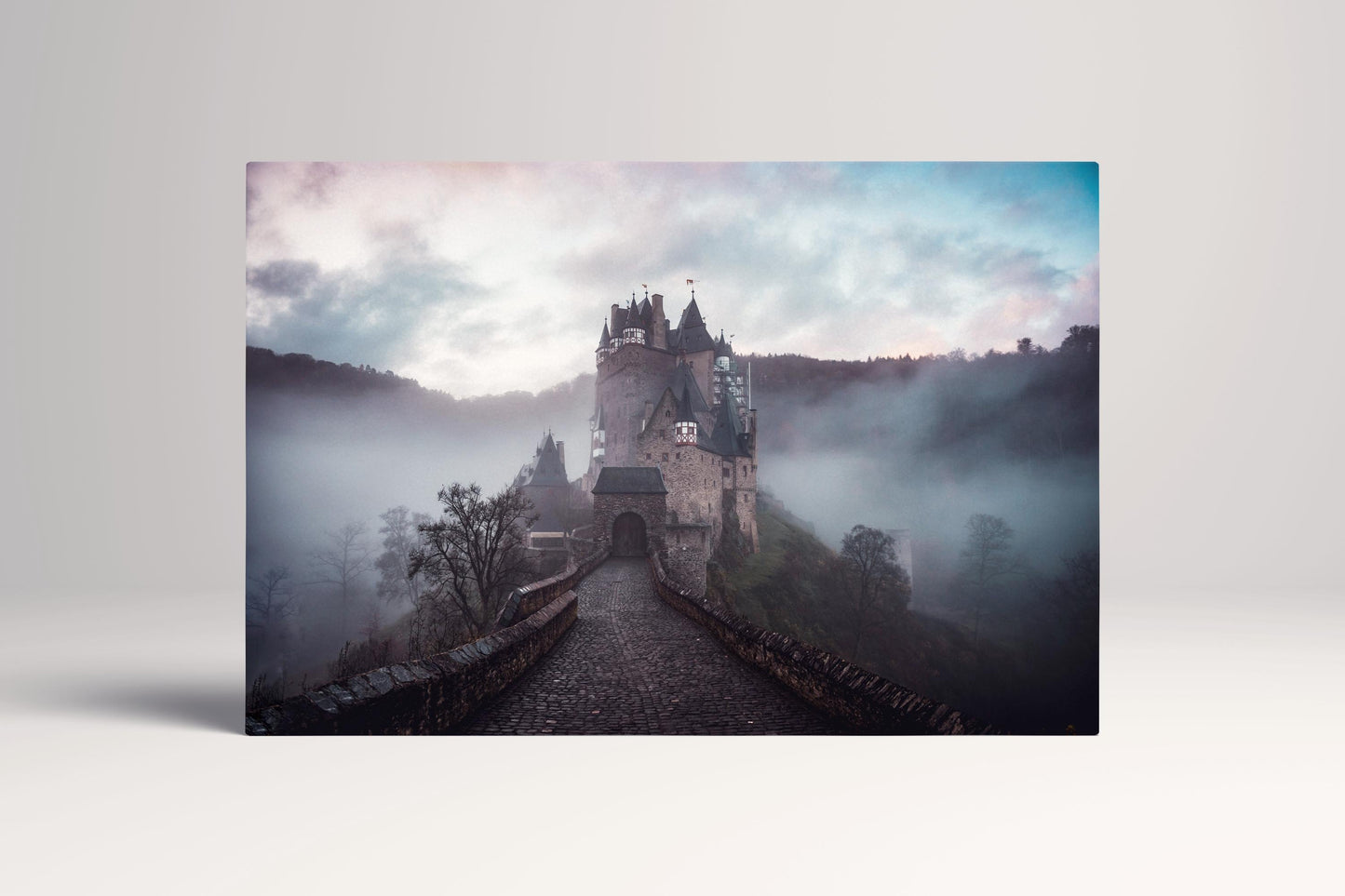 Burg Eltz Castle Germany Misty Fog PETA Approved Eco Leather Single Panel