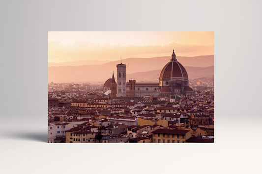 Florence Dome Italy Duomo Skyline PETA Approved Eco Leather Single Wall Art