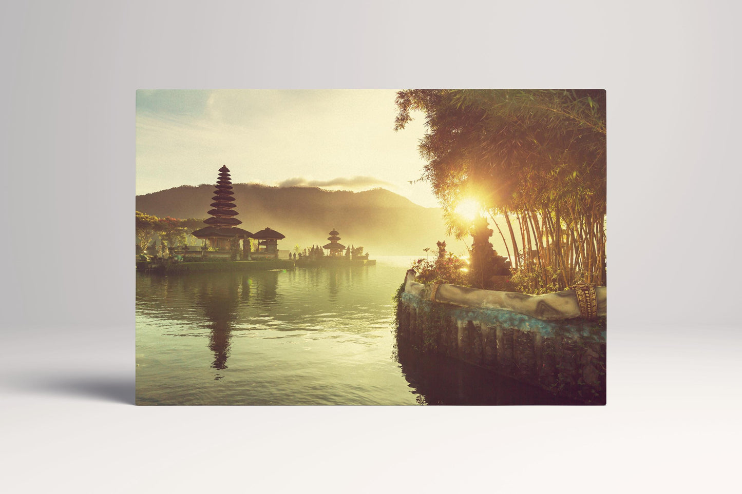 Bali Temple Pura Ulun Danu Bratan PETA Approved Eco Leather Single Art