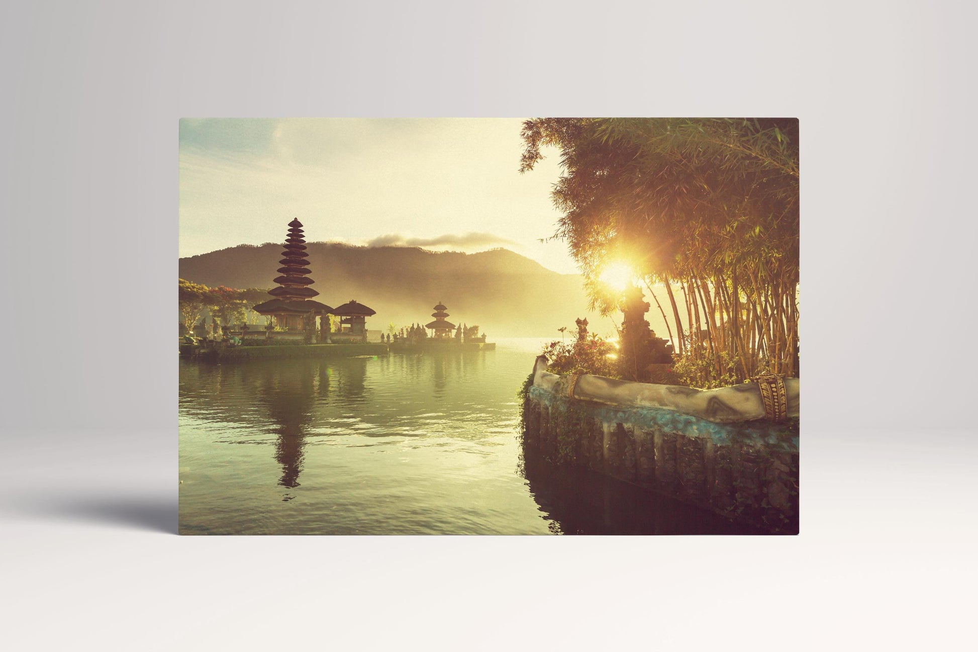 Bali Temple Pura Ulun Danu Bratan PETA Approved Eco Leather Single Art