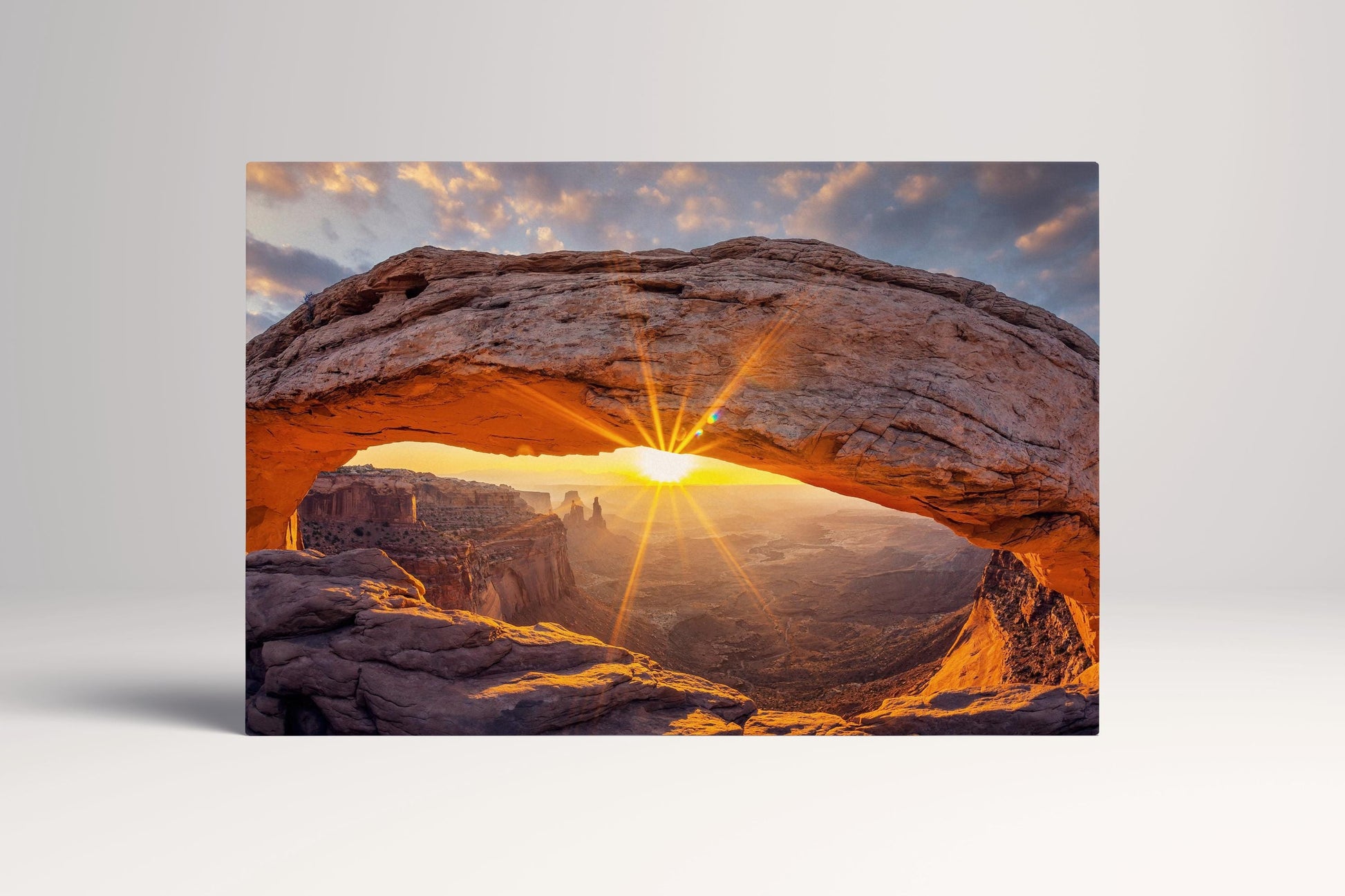 Mesa Arch Sunrise Canyonlands PETA Approved Eco Leather Single Panel Wall Art
