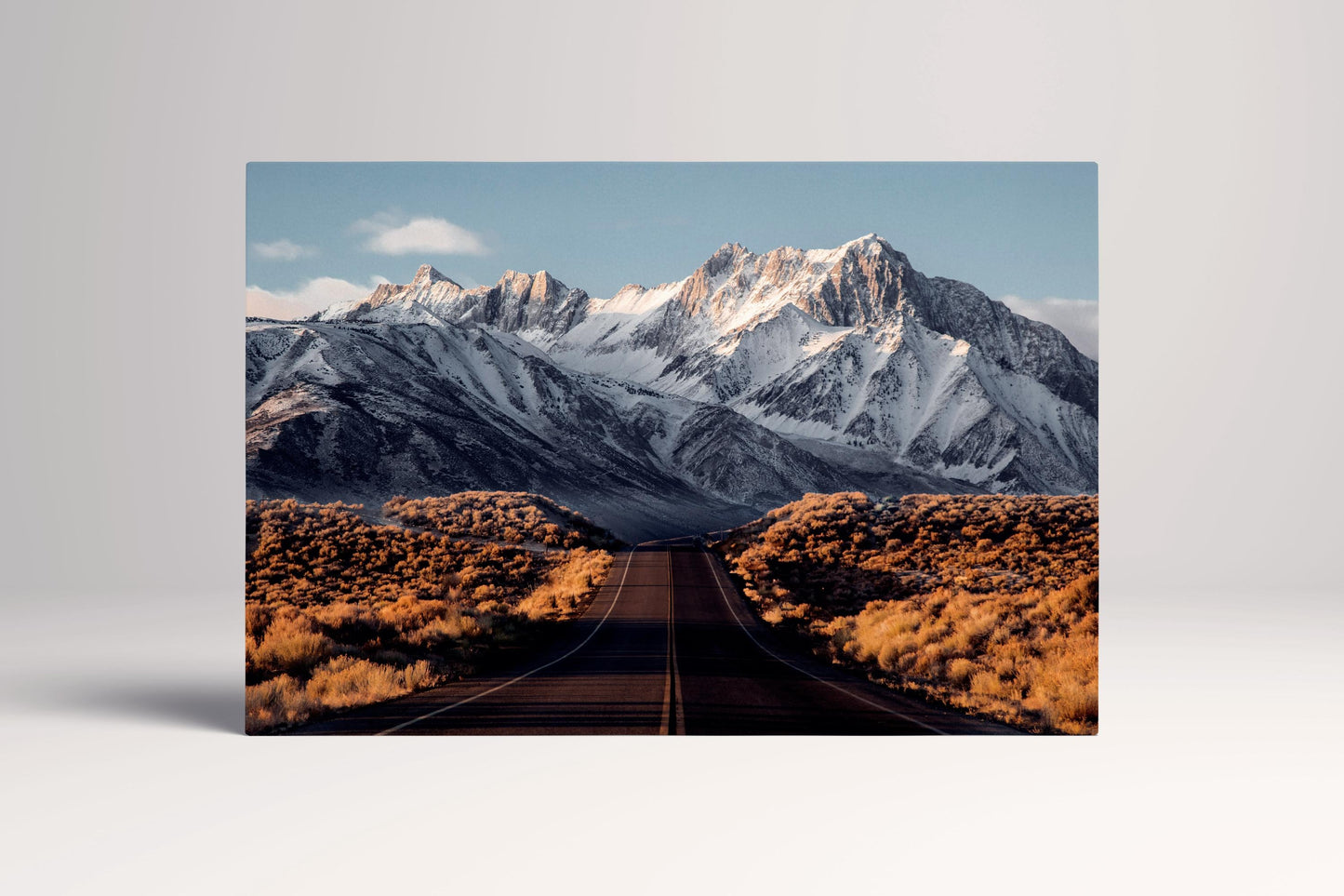 Sierra Nevada Mountain Road Eco Leather Wall Art Framed Gallery Wrap Single