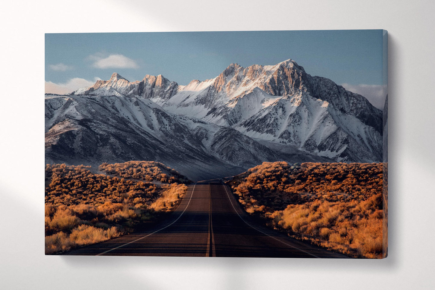 Sierra Nevada Mountain Road Eco Leather Wall Art Framed Gallery Wrap Single 3D