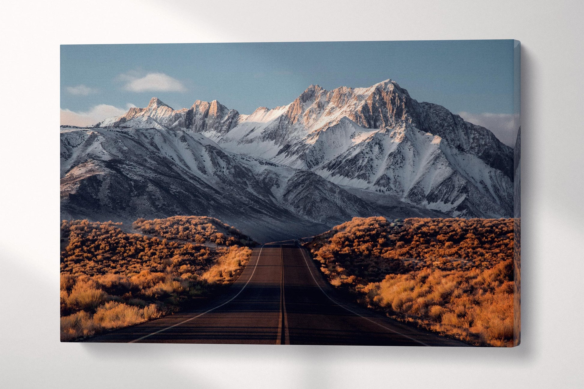 Sierra Nevada Mountain Road Eco Leather Wall Art Framed Gallery Wrap Single 3D