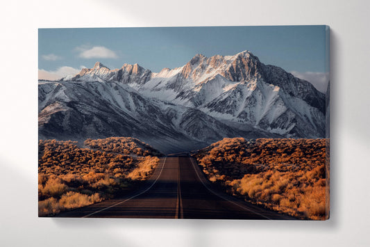 Sierra Nevada Mountain Road Eco Leather Wall Art Framed Gallery Wrap Single 3D